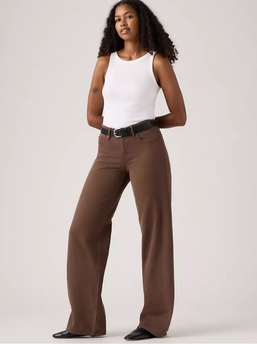 NWT Levi’s Low Loose Jeans Washed Bracken Brown 30x32 $108
